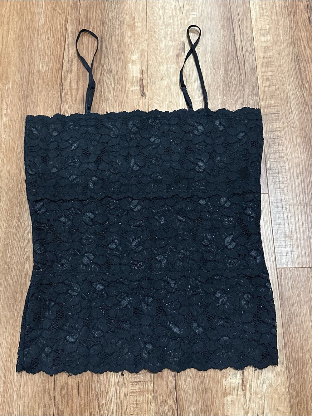Y2K black Lace Cami Tank Top - Women's Spaghetti Strap